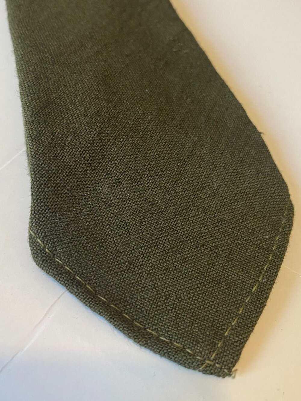 Vintage Military Khaki Green Army Necktie Tie